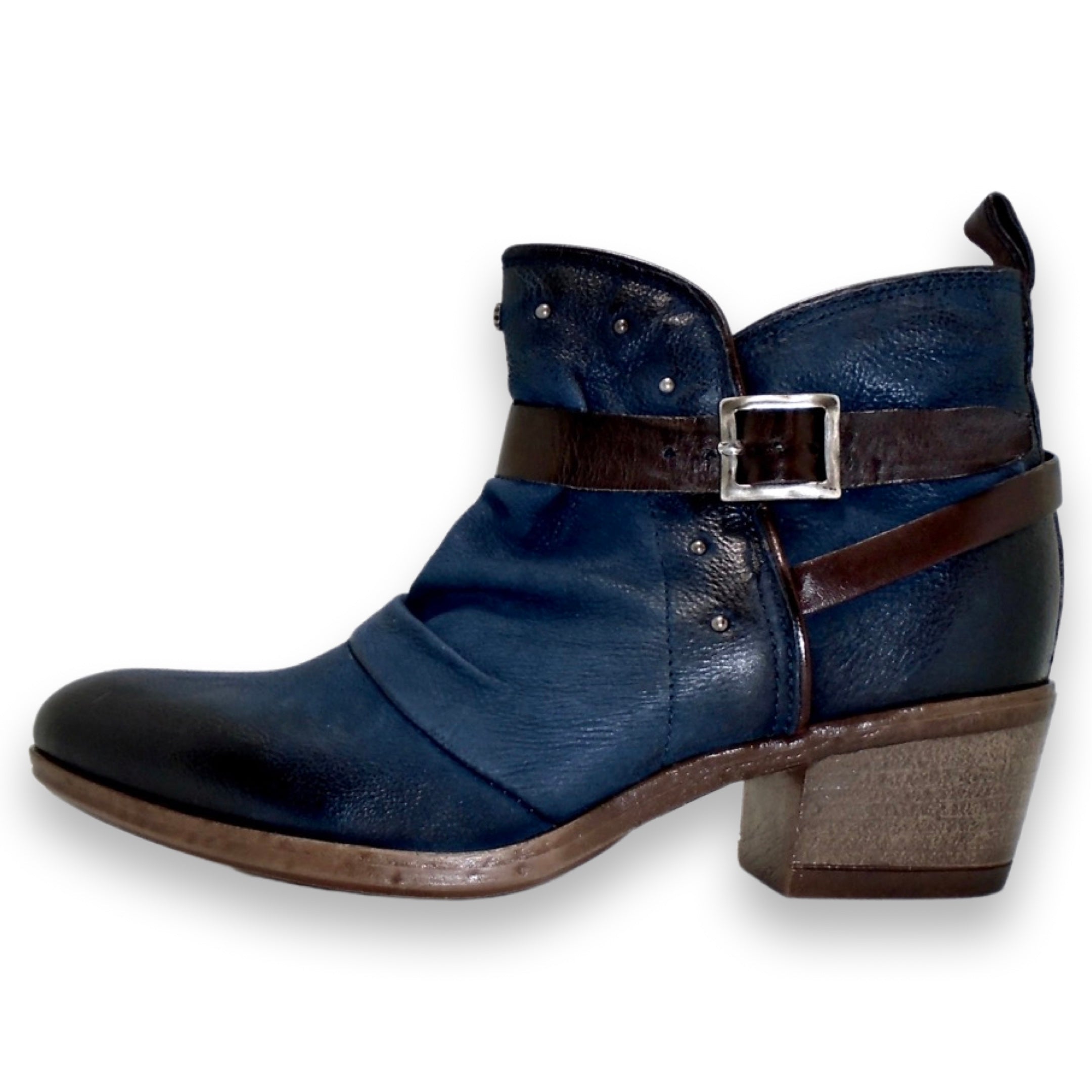 Navy blue store biker boots